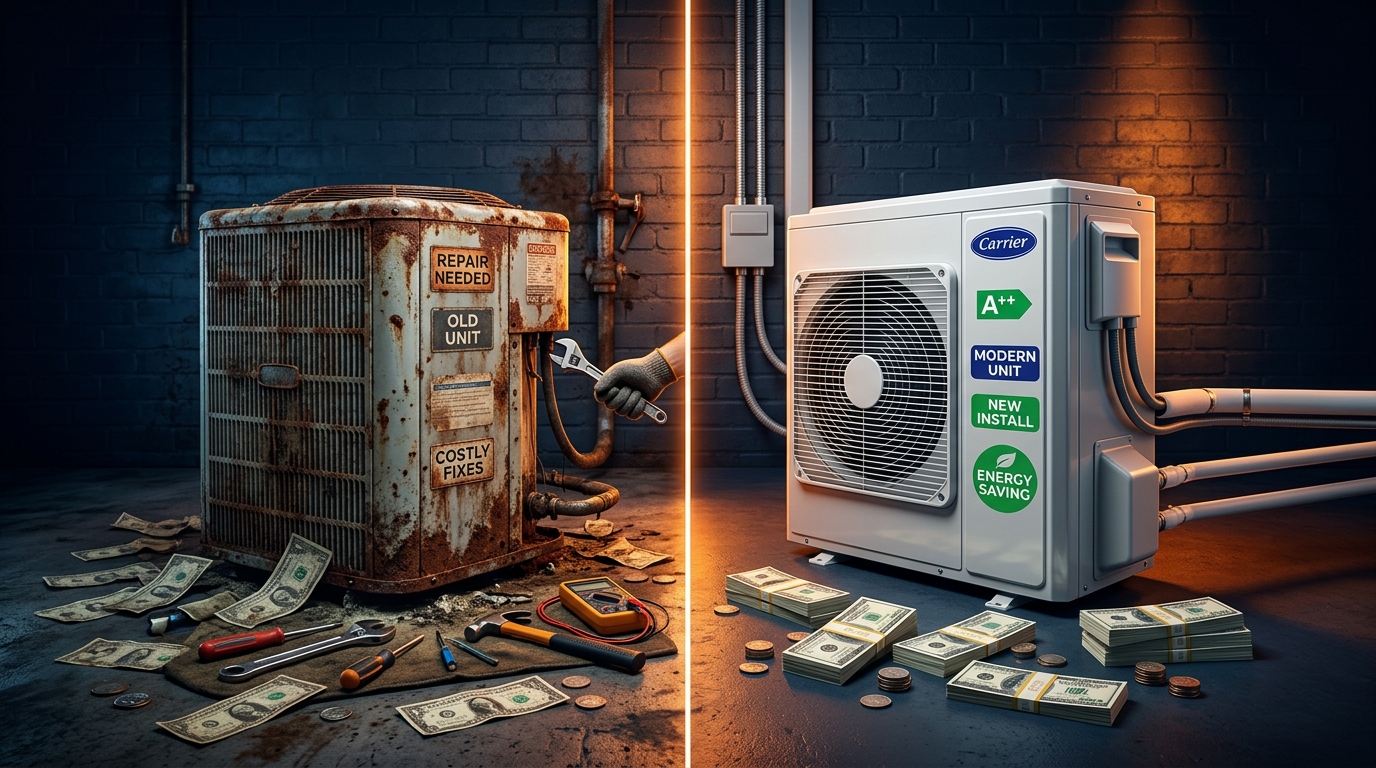 HVAC repair vs replacement decision - Birmingham Alabama