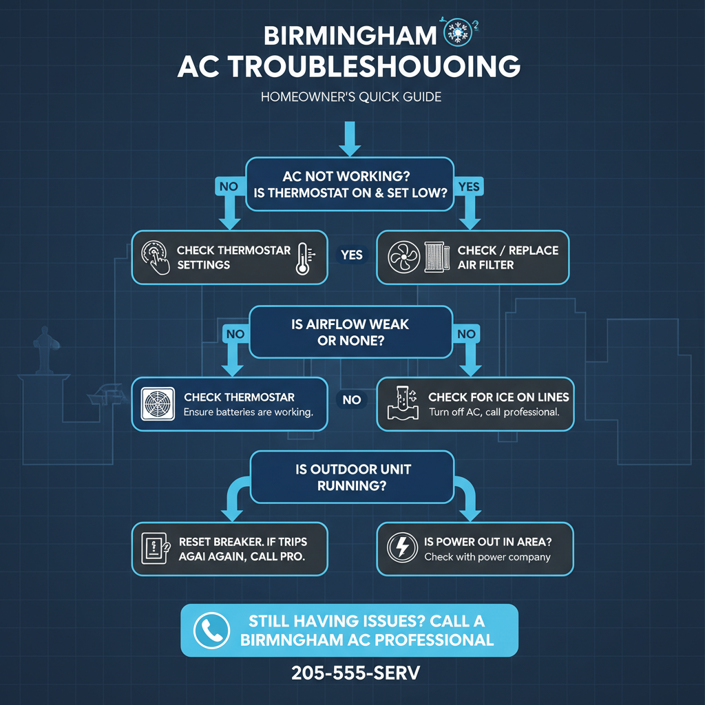 AC troubleshooting guide for Homewood Alabama bungalows