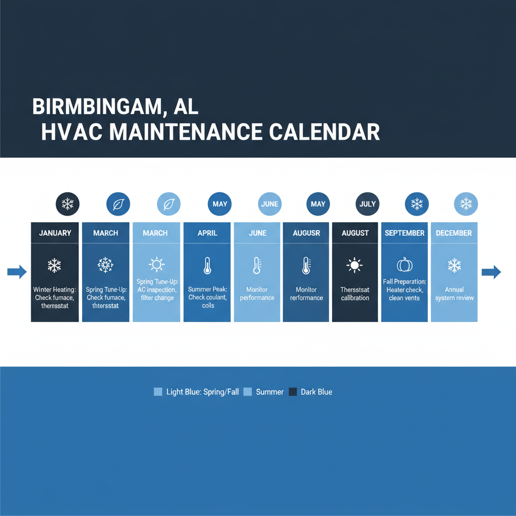 Seasonal HVAC calendar for Mountain Brook AL estates